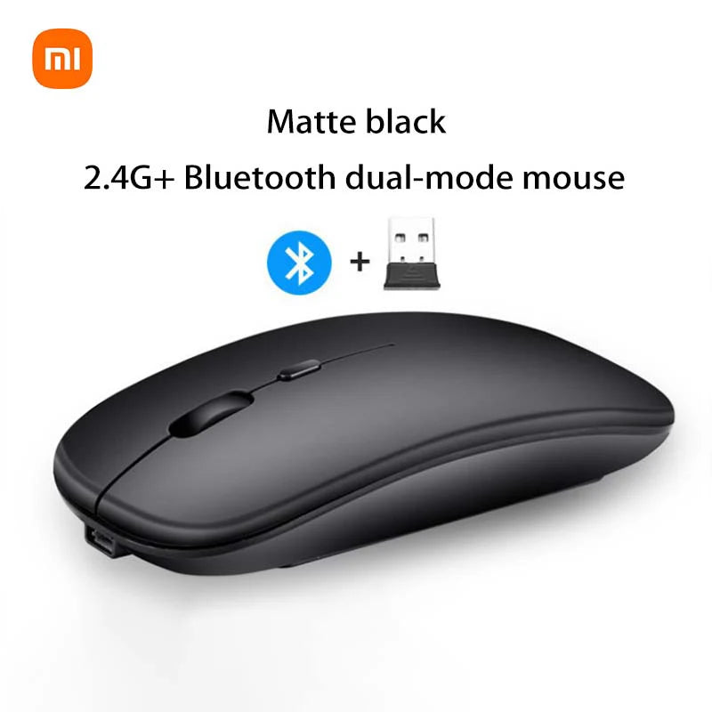 Xiaomi 2.4GHz Bluetooth Mouse Wireless USB Rechargeable Silence Ergonomics Double Model Mini