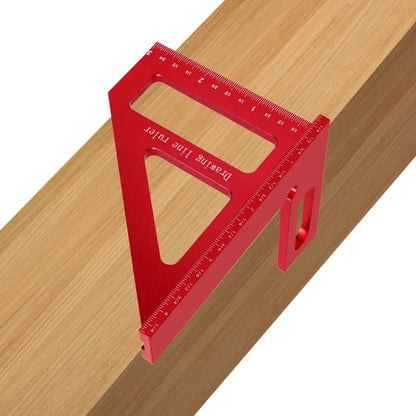 Carpenter Square -Woodworking Square Protractor Aluminum Miter Triangle Ruler 3D Multi Angle 45/90 Degree Layout Measuring Ruler