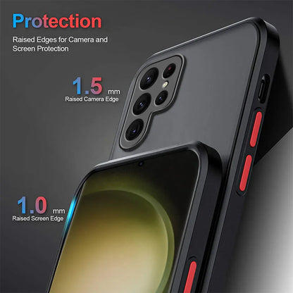 Matte Shockproof Bumper Hard Phone Case For Samsung Galaxy