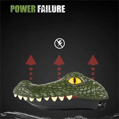 RC Boat Crocodile Head Remote Control High Speed Boat Kids Toys Boys Joke Alligator Decoy Pool Water River Game Spoof Party Gift