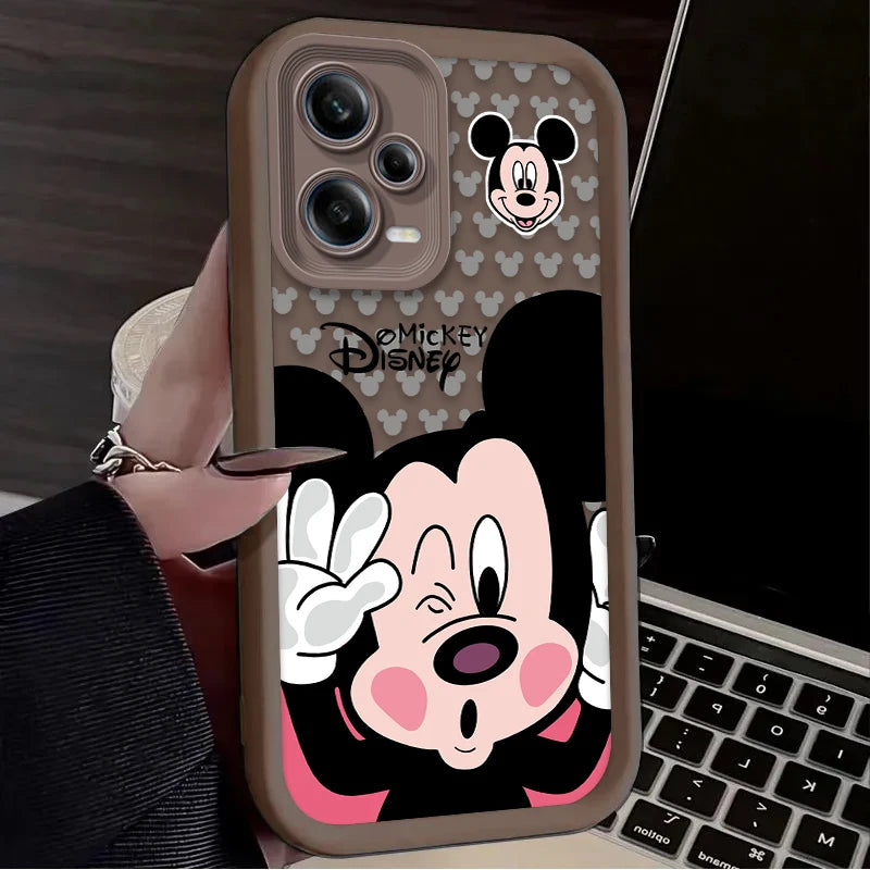 Brown Mickey Minnie Phone Case for Xiaomi Redmi