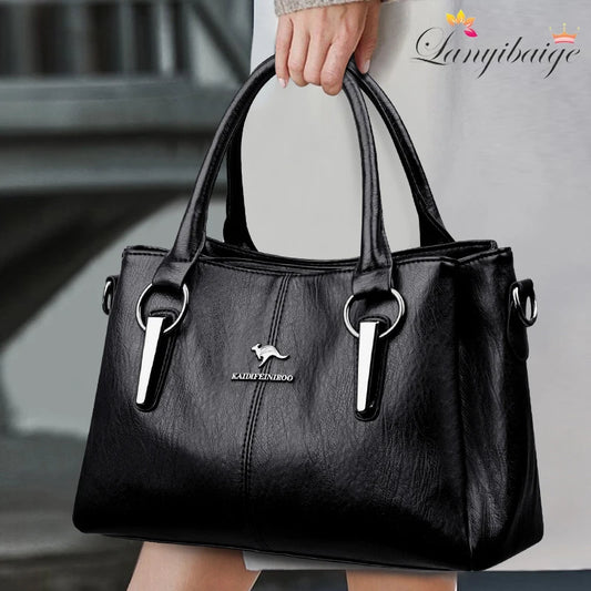 High Quality Handbag: Cow Leather, Luxury Female, Genuine Leather