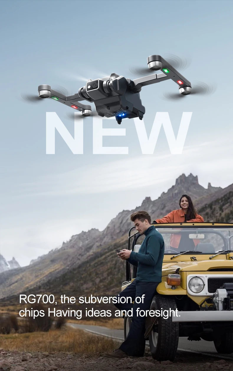 RG 700Pro RC Drone GPS Obstacle Avoidance Aerial Photography HD Dual Camera Quadcopter Brushless Motor Helicopter Kid Adult Toy