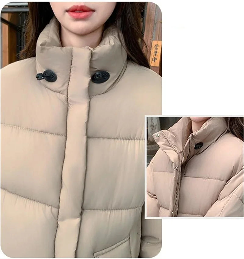 Women's Short Warm Cotton Coat Korean Style