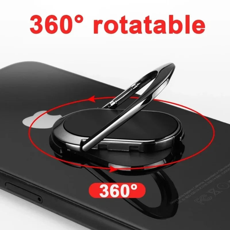 Luxury Metal Mobile Phone Socket Holder Universal 360 Degree Rotation Finger Ring Support Magnetic Car Bracket Stand Accessories