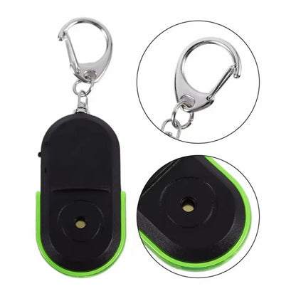 Smart Find Locator Anti-Lost Key Finder Keychain Whistle Beep Sound Control LED Torch Portable Car Key Mini Finder