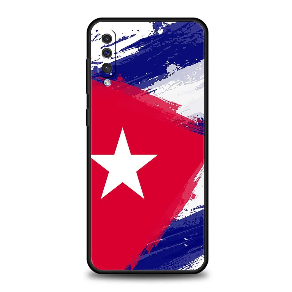 Cuba flag Art Case For Samsung A54 A34 A14 A52 A12 A50 A72 A20e A30 A02s A22 A32 5G A20s A70 A10s A40 A04 Silicone Phone Cover