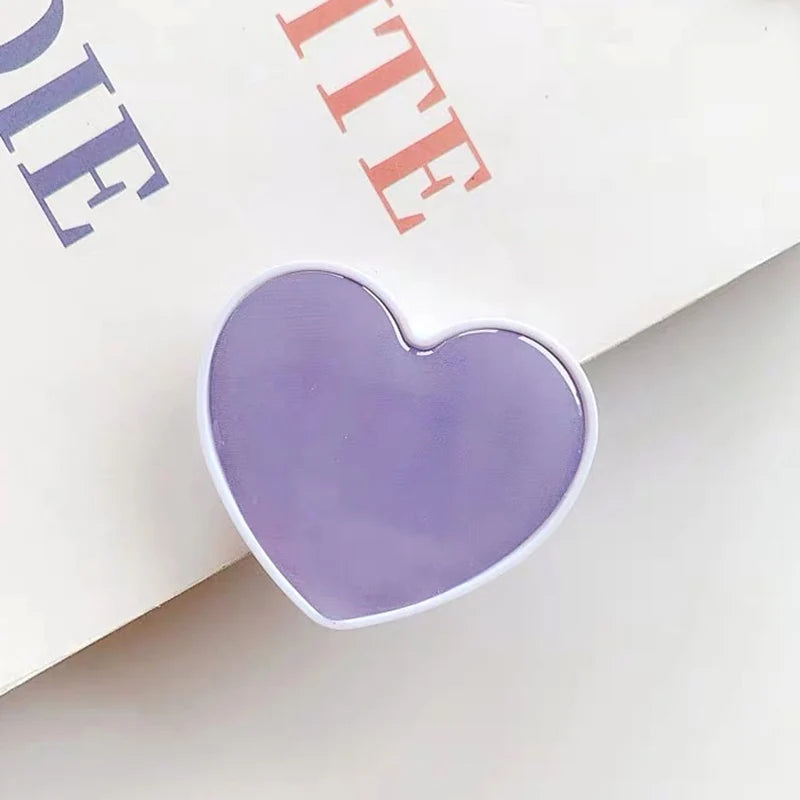 Cute Heart Sockets Grip Stand Universal Phone Holder Finger Ring Holder Griptok Stand Back Cover Clip Sticker Phone Accessories