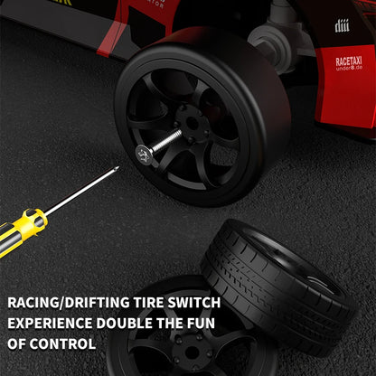 RC Sport Racing Car 1:18 Drift Car with 2 Sets of Tires 2.4G Remote Control Module 4WD RTR Car Toys Children's Gifts