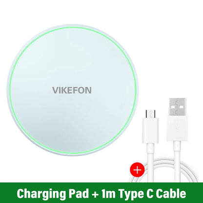 30W trådlös laddare för iPhone 15 14 13 12 X Pro Max Induktion Snabbladdningsplatta Dockningsstation för Samsung S23 S22 Xiaomi Huawei