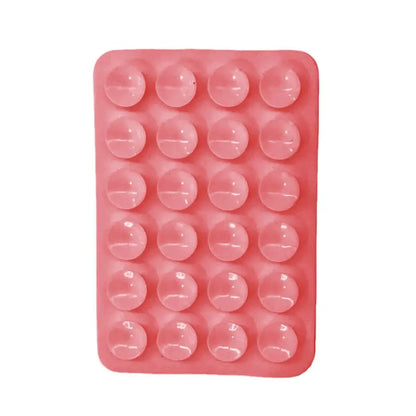 Suction Cup Wall Stand Mat – Multifunctional Silicone Leather Square Phone Case Anti-Slip Holder Mount for 2024