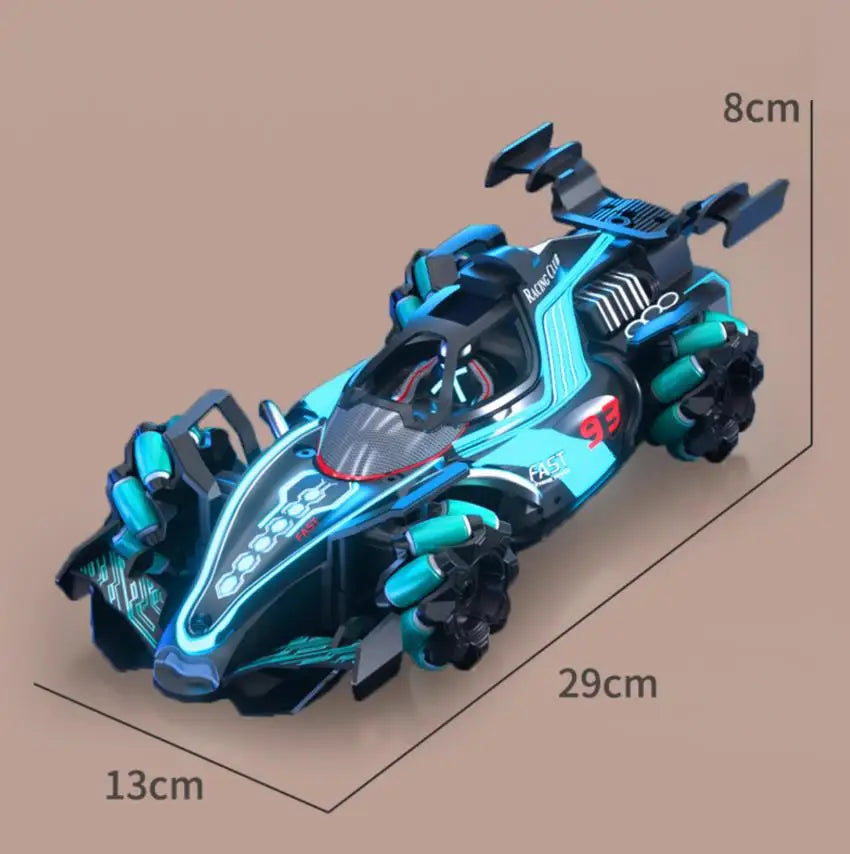 RC-bil med LED-ljus – 2,4G radiofjärrkontroll, höghastighetssport F1 Formel Racing Car, Gesture Control, Supercar Toy for Boys