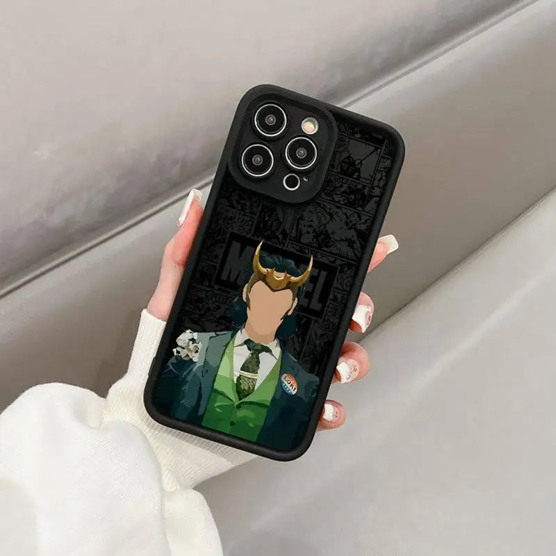 Marvel Loki telefonfodral för Apple iPhone 15 Pro Max 13 14 Plus 12 11 Pro Stötsäker