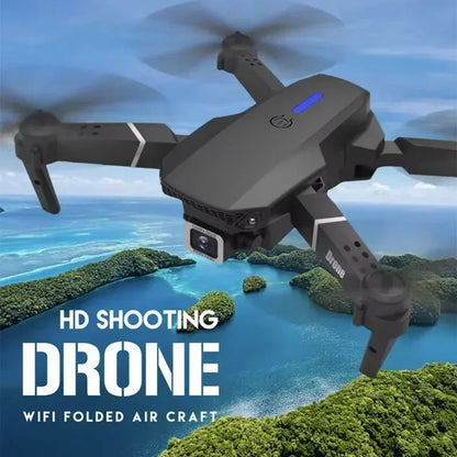 2024 Ny E88 Pro WIFI FPV Drone Vidvinkel HD 4K 1080P Kamera Höjd Håll RC Vikbar Quadcopter Dron Helikopter Leksaker Present