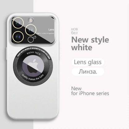 White Luxury Matte Camera Lens Protector iPhone Cover