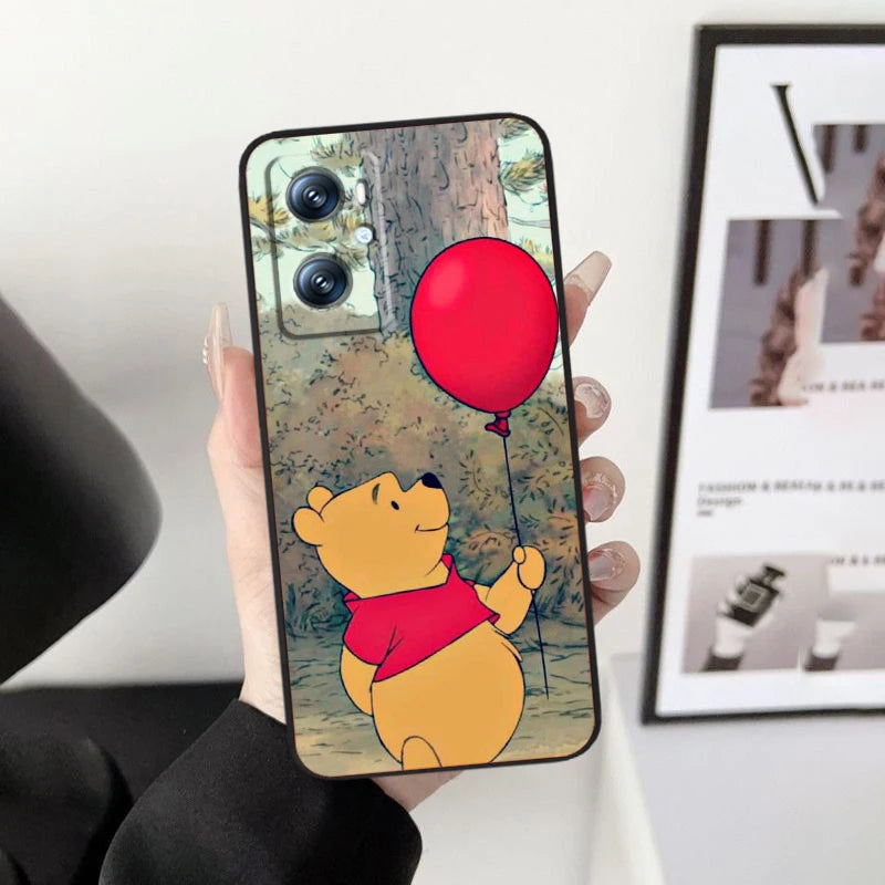 Disney Nalle Puh Fodral För OPPO: Svart TPU telefonfodral