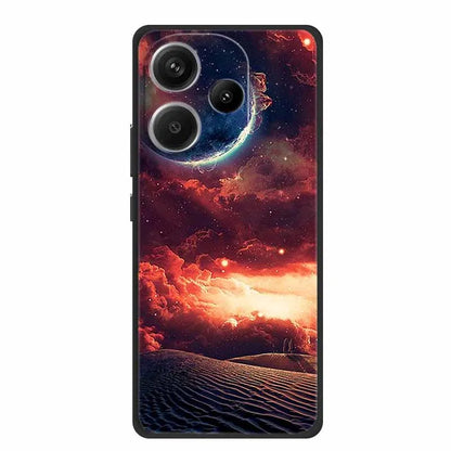 Animals Soft Silikon TPU bakstycke med Wolf Protective Bumper för Xiaomi POCO F6 5G – För POCO F6