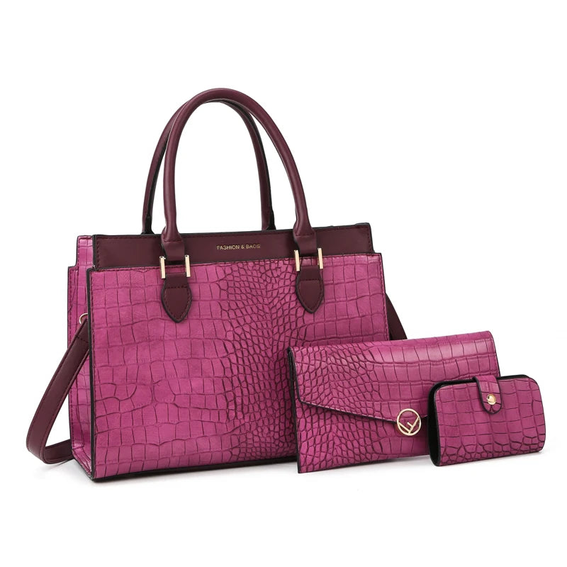 Patent Leather Set: Designer Bags