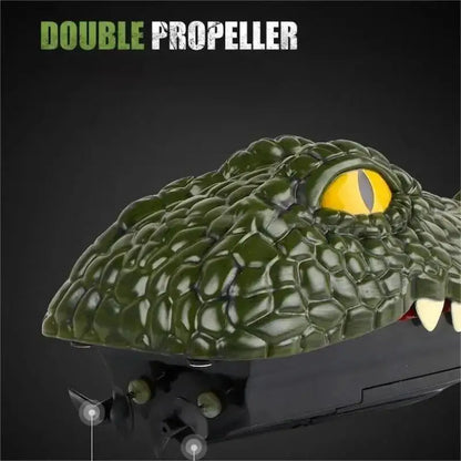 RC Båt Krokodilhuvud Fjärrkontroll Höghastighetsbåt Barn Leksaker Pojkar Skämt Alligator Decoy Pool Vatten River Game Parodi Party Present