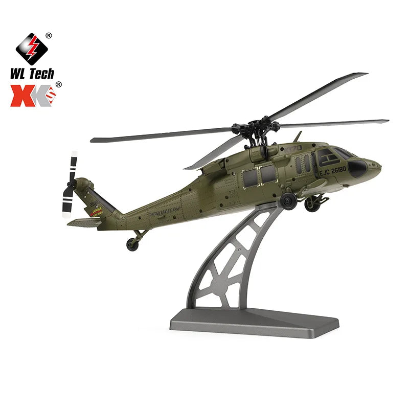 Weili's new K170 Black Hawk UH60L remote-controlled helicopter with four channels and four propellers brushless aircraft