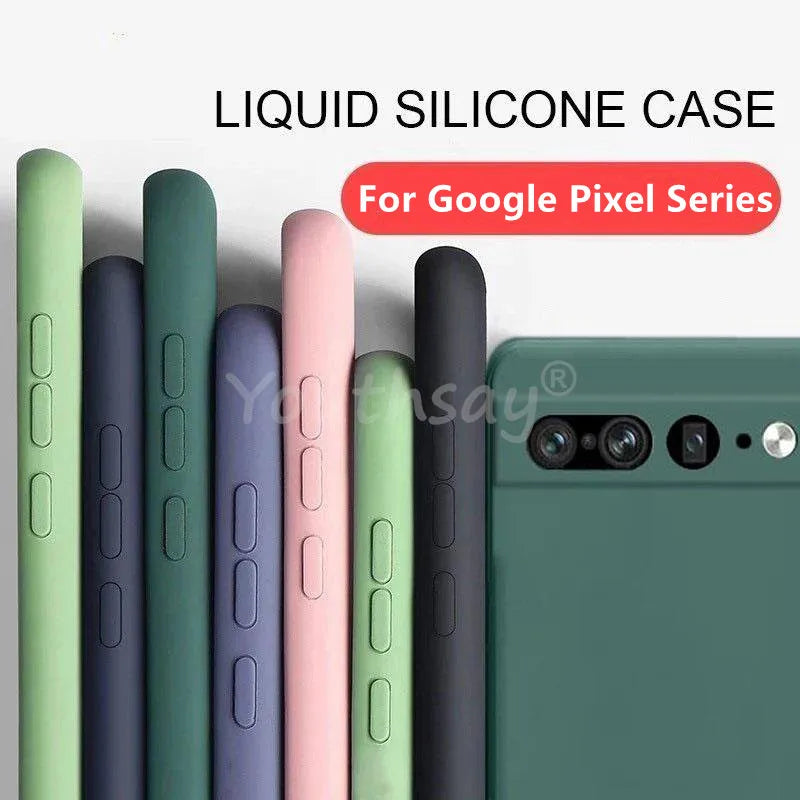 För Google Pixel Fodral Soft Original Liquid Silicone Phone