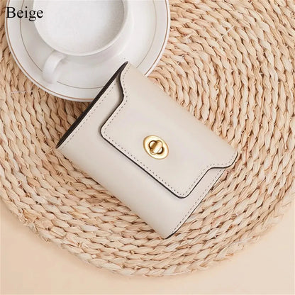 Custom Letters Fashion Women Short Wallet PU Leather Three Fold Wallet Small Coin Purse Ins Style Credit Card Holder Money Clip