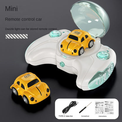 1/87 2.4G Mini Rc Car Stowage Remote Control Cars 2Ch High Speed Rc Racing Vehicle with Lights Toys for Boys Kids Birthday Gifts