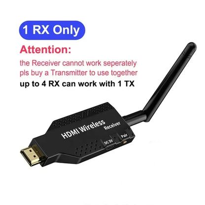 50M 5G 1080P HDMI Trådlös Audio Video Transmitter Receiver Extender för 1 TX-4 RX PS4 kamera Laptop PC till TV Monitor Projektor