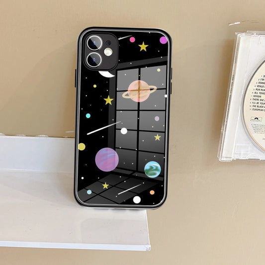 Universe Design Telefonfodral i härdat glas för iPhone och Samsung