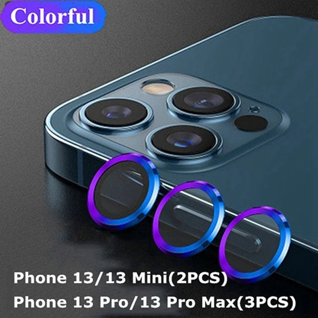 Diamond Glitter Camera Protection For Iphone 16 15 14 13 11 Pro Max Plus Lens Tempered Glass On Iphone 13 11 Pro Max Metal Ring