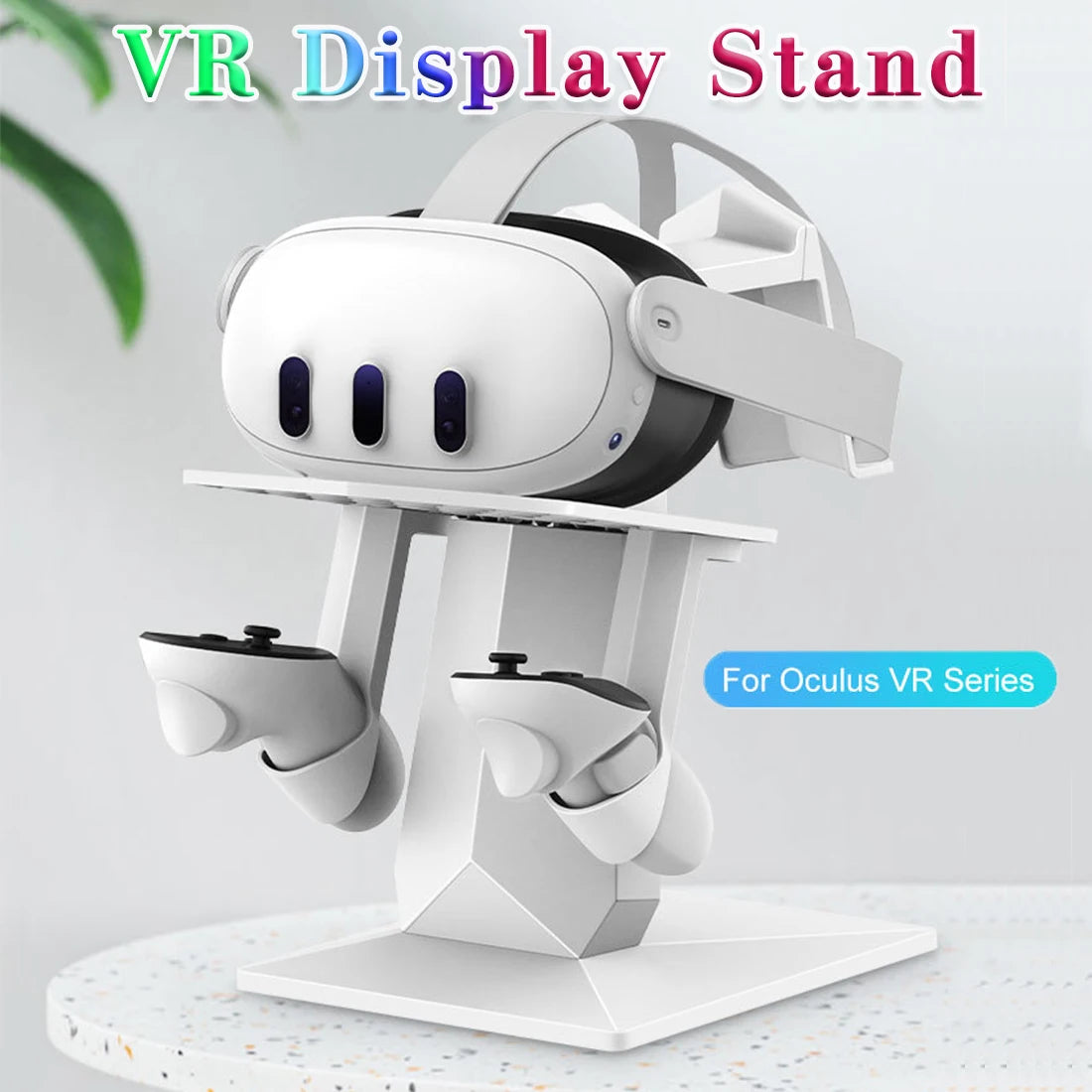 VR Stand Display Holde och Controller för Meta Quest 3/Meta Quest Pro/Oculus Quest 2/Oculus Quest Uppladdningsbart Display Stand