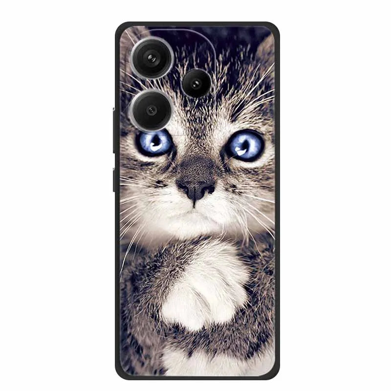 Animals Soft Silikon TPU bakstycke med Wolf Protective Bumper för Xiaomi POCO F6 5G – För POCO F6