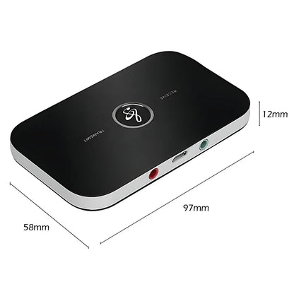 B6 2 IN 1 Bluetooth 5.3 Audio Transmitter Receiver 3.5mm AUX Jack RCA USB Dongle Music Wireless Adapter For Car PC TV Headphone