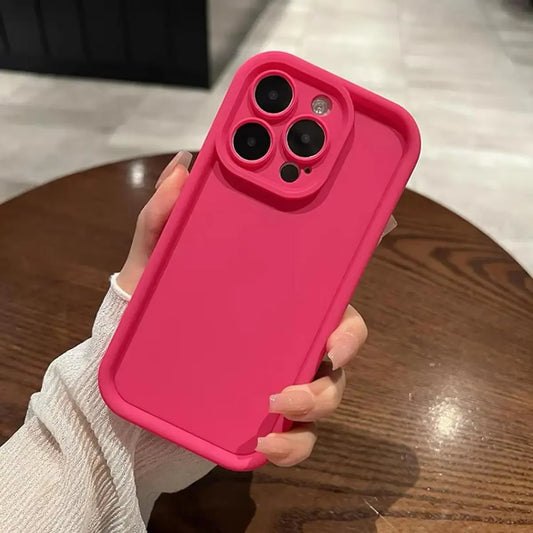 Luxury Candy Color Silicone Case For iPhone 11 13 12 14 15 16 Pro Max 15 Pro XS XR XS Max 7 8 14 PLUS SE 2022 Shockproof Cover