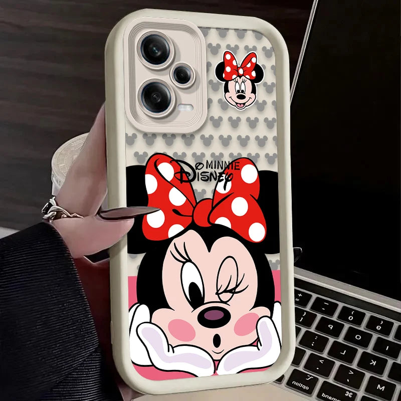 White Mickey Minnie Phone Case for Xiaomi Redmi