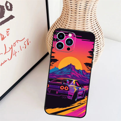 Skyline GTR R34 Case For iPhone 11 12 13 14 16 15 Pro Max Mini X XS Max XR Plus Cover Coque