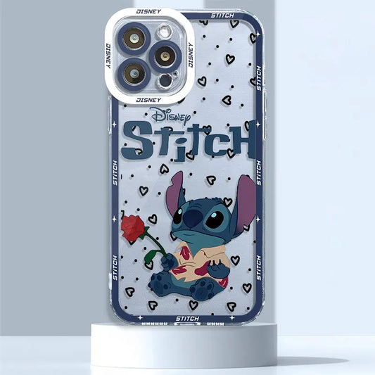 Disney Cute Stitch Cover Case för Samsung Galaxy A53 A73 A21s A52 A54 A32 A11 A33 A12 A13 A14 A34 A72 A24 A23 A42 A22