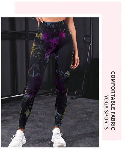 Women's High Waist Tie-Dye Yoga Leggings in 26 Colors