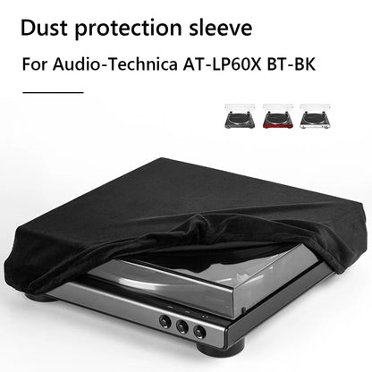 AT-LP60XBT/BK Dammskyddsfodral Automatisk Bluetooth-bältesdriven stereo skivspelare Mjukt dammskydd för Audio-Technica AT-LP60XBT/BK