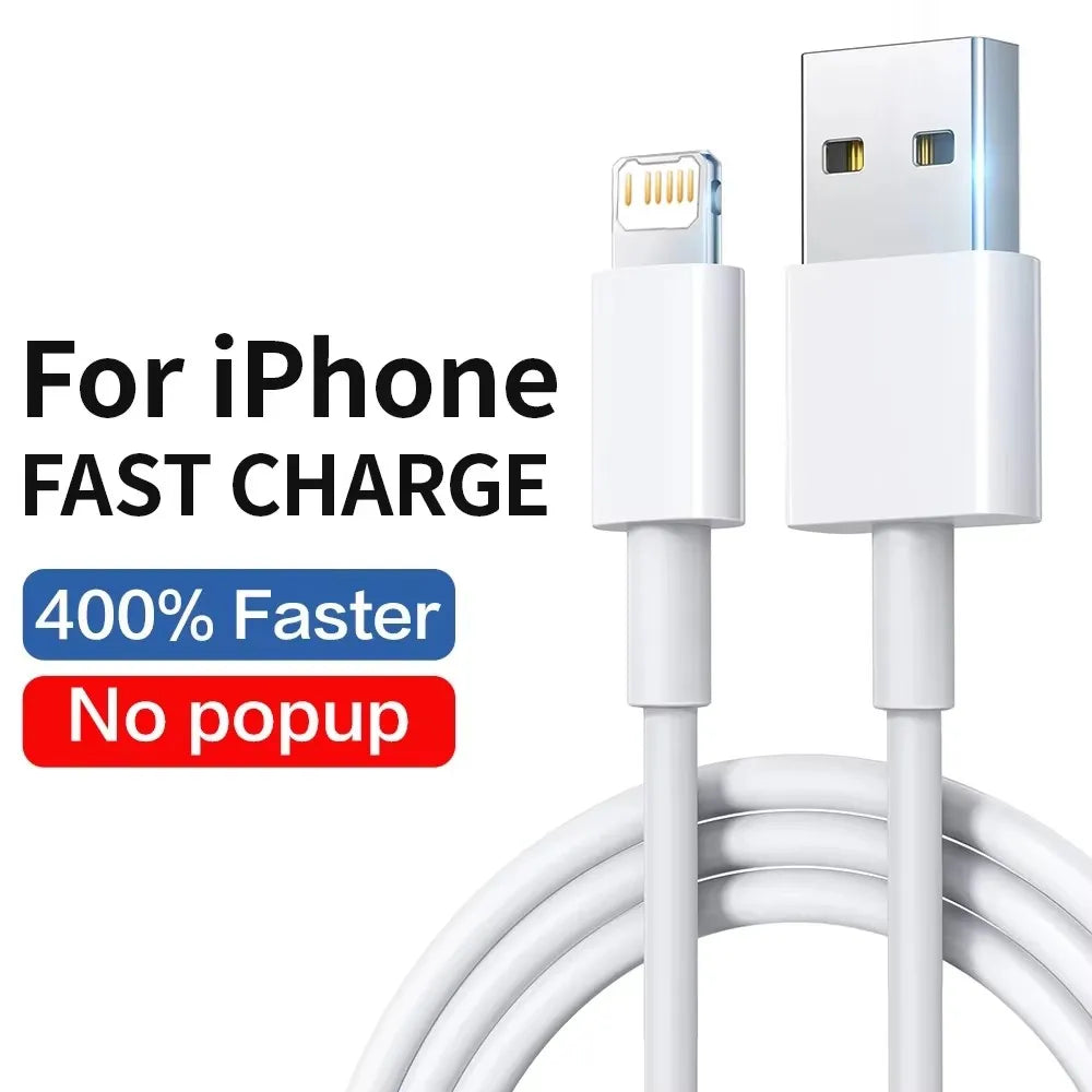 Fast Charging For iPhone Usb Cable 14 13 12 11 Pro Max Mini XR XS X SE 8 7 6 Plus 6s 5 5s Wire For iPad Charger Cord Accessories