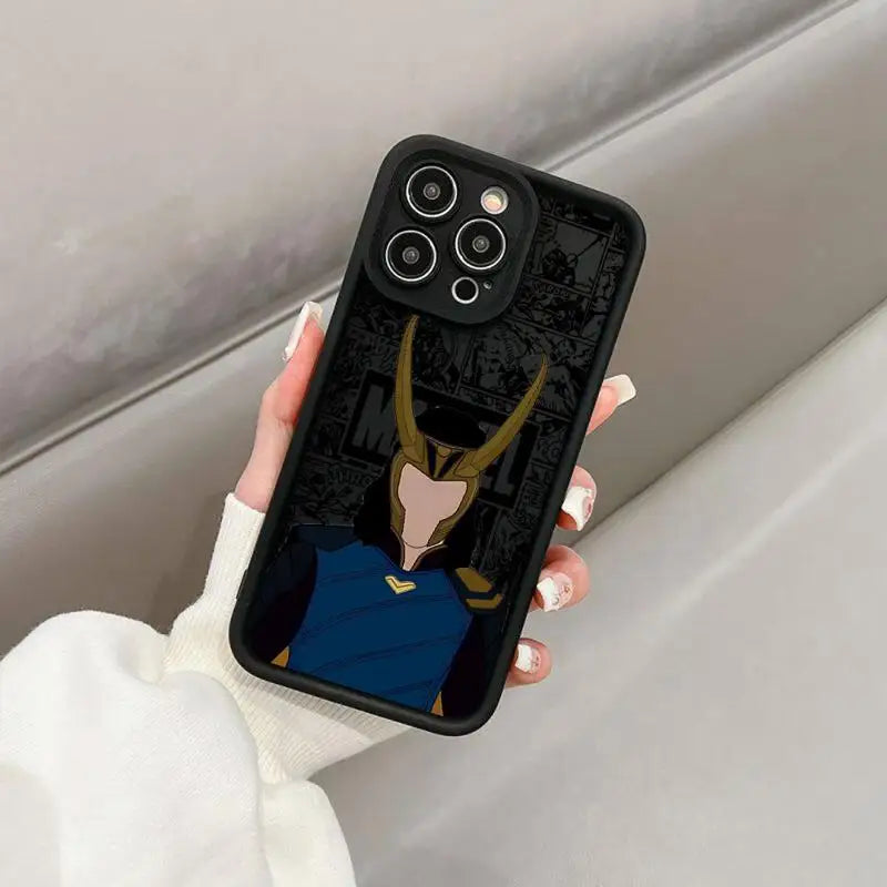 Marvel Loki telefonfodral för Apple iPhone 15 Pro Max 13 14 Plus 12 11 Pro Stötsäker