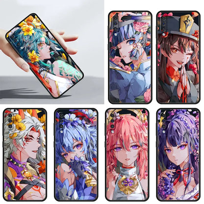 Genshin Impact Hu Tao Xiao Phone Case For Samsung A52 A12 A32 4G A22 5G A30 A50 A20e A72 A70 A02s A04s A10s A20s A40 A42 Cover