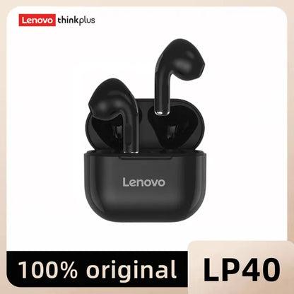 Original Lenovo lp40 Bluetooth Earphone 5.0 Immersive Sound HIFI TWS With Microphone Touch Control For Long Standby Time Motion