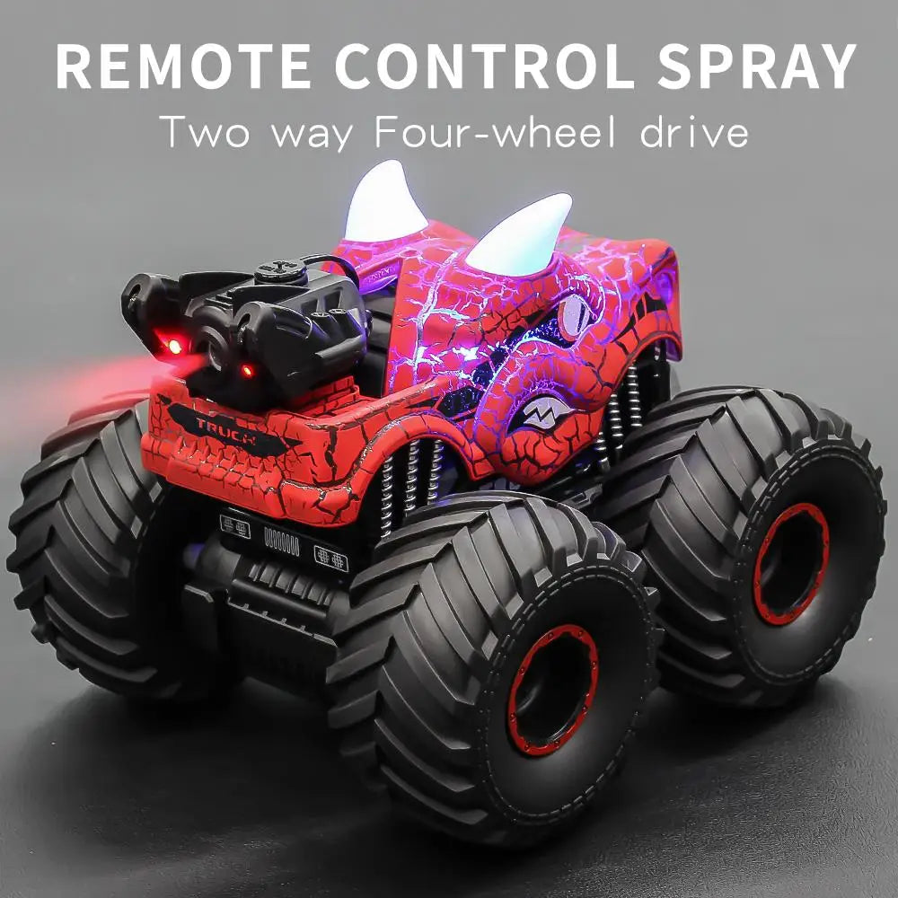 2,4G RC Dinosaur Car: Stunt Stunt, Spray Effect, Musical Lights