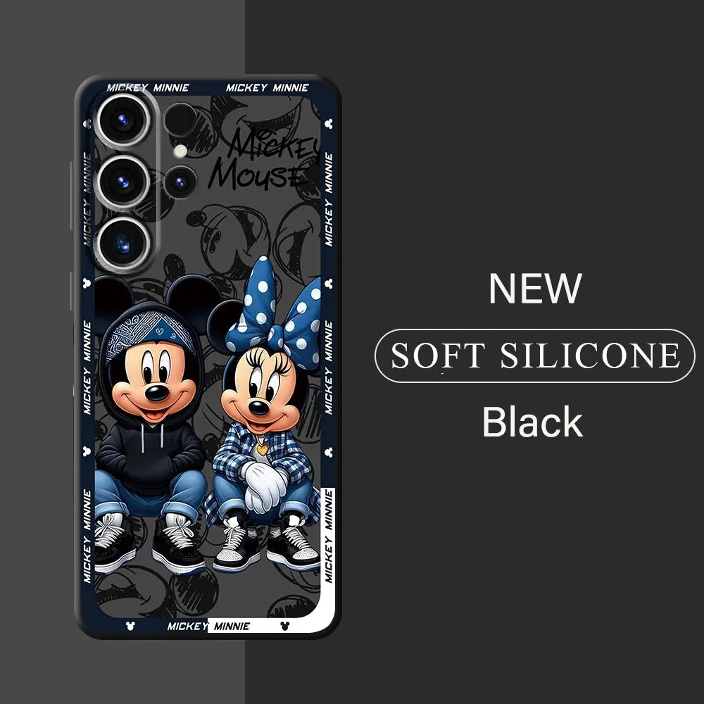 Disney Mickey Minnie Mouse telefonfodral – Kompatibel med Samsung Galaxy