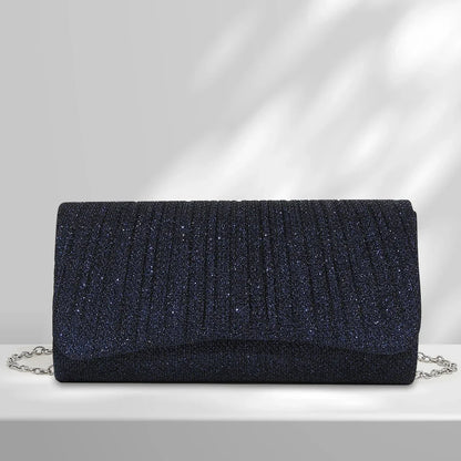 Kvinnor Glänsande Crossbody-väska Elegant glittrande handväska Modekedja Satchelväska Chic Cocktail Bröllopsclutch