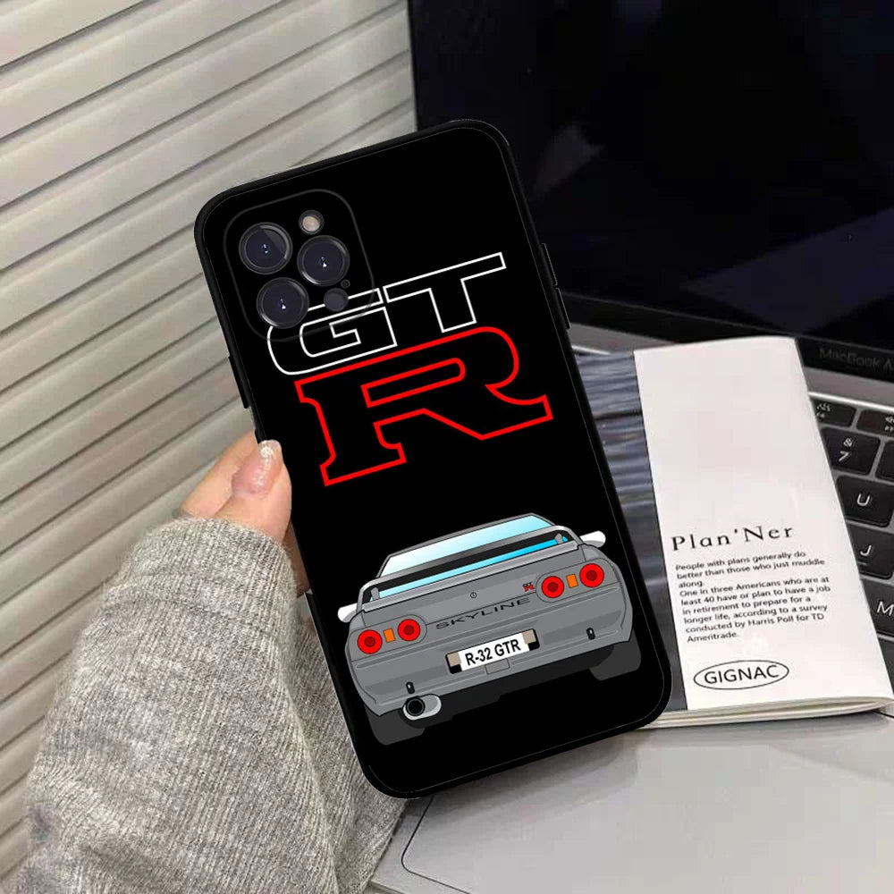 Skyline GTR R32 telefonfodral Silikonmjukt för iPhone-modeller