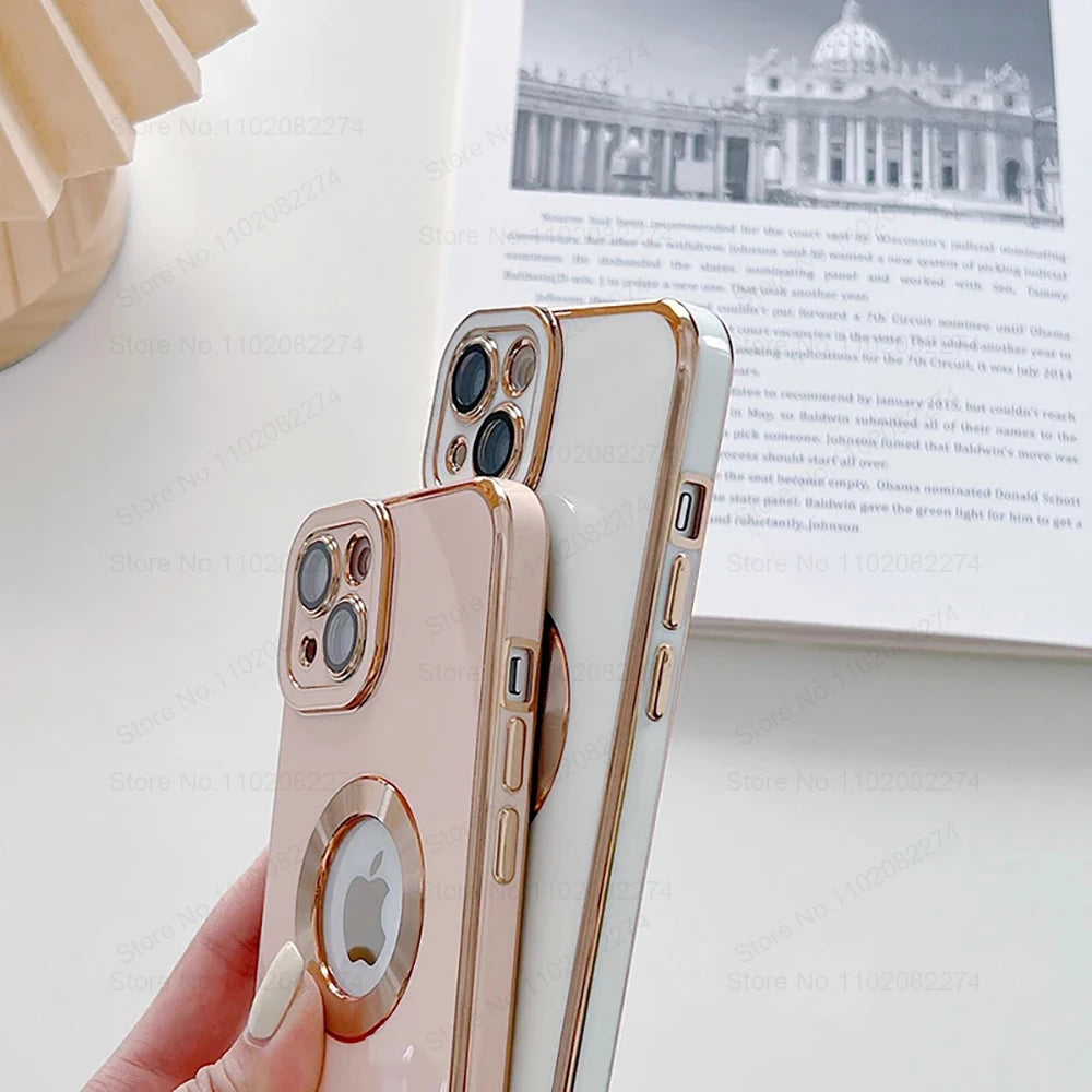 Luxury Fashion Plating Shockproof Case For iPhone: Silicone Protective Soft Cover Accessories