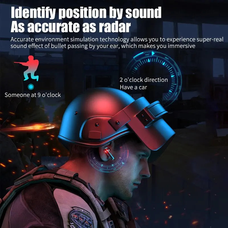 TWS Trådlöst Bluetooth Headset Gamer LED Digital Display Hörlurar med Mic Trådlösa Hörlurar Stereo Hifi Bluetooth Hörlurar