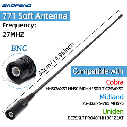 ABBREE Walkie Talkie Antenna SMA Female Male VHF UHF Band Tri-Band GMRS for BaoFeng UV-5R BF-888S Quansheng UV-K5 K6 Ham Radio